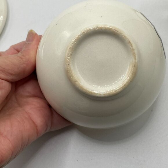 Vintage 1950s Creamer Covered Sugar Set Spencerian Scroll Taylor Smith Taylor - Picture 6 of 10